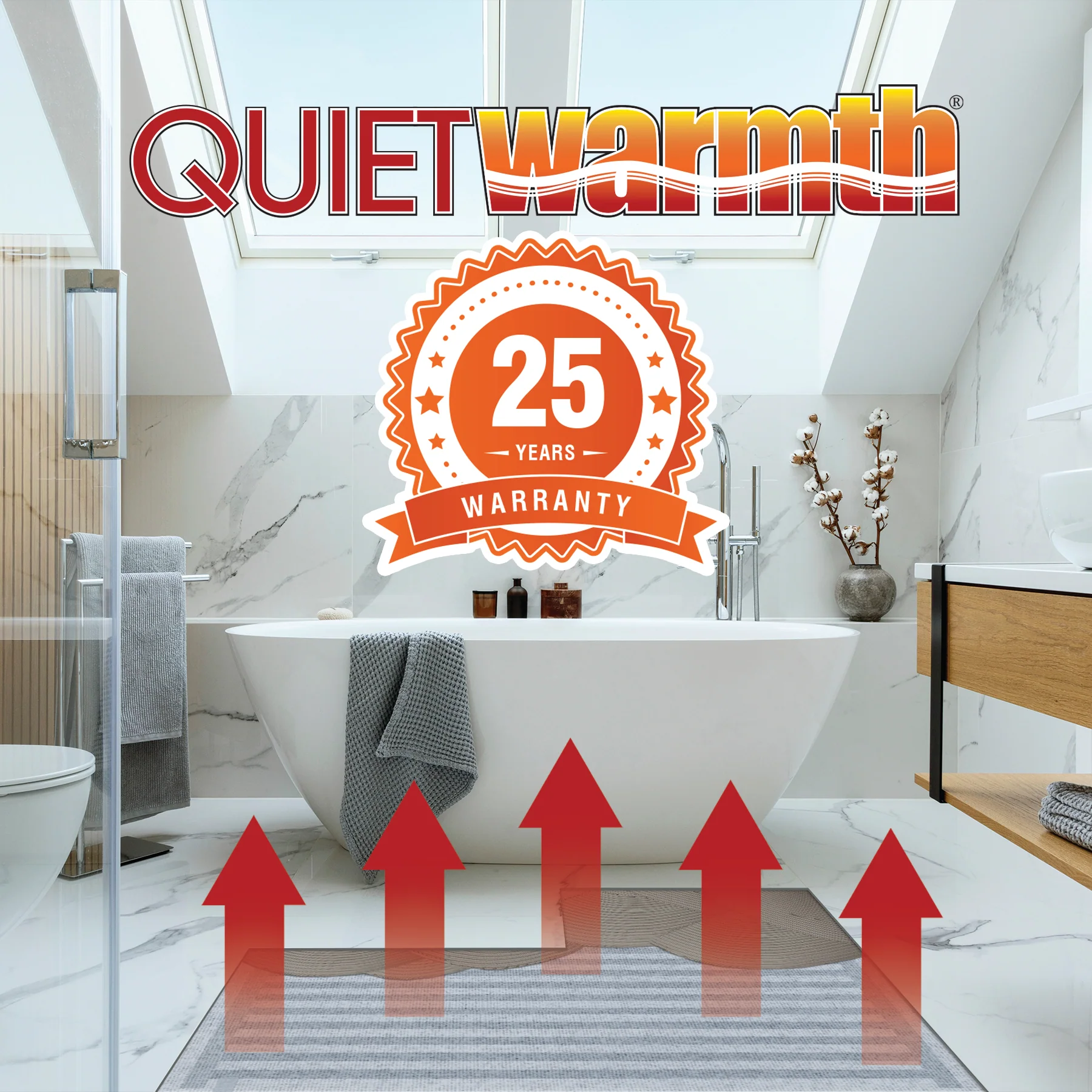 1.5 ft. W x 10 ft. L 240V Radiant Floor Heating System for Tile Flooring Peel and Stick Panel - Image 5