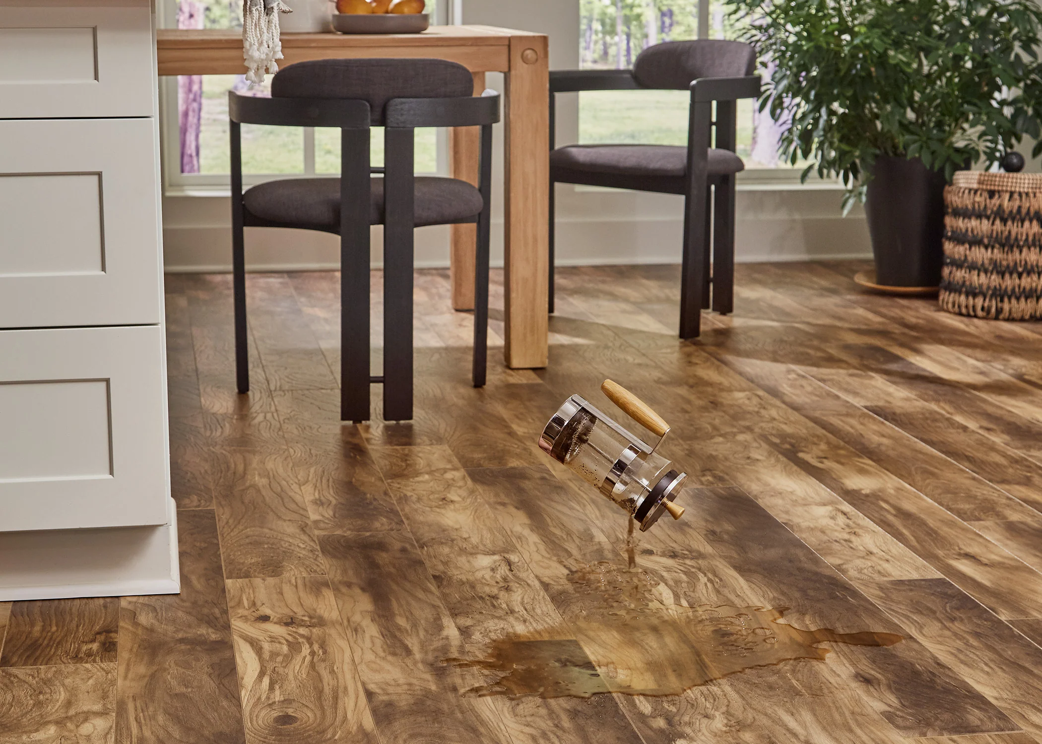 12mm American Hackberry w/ pad Water-Resistant Laminate Flooring 6.06 in. Wide x 50.6 in. Length - Sample - Image 3