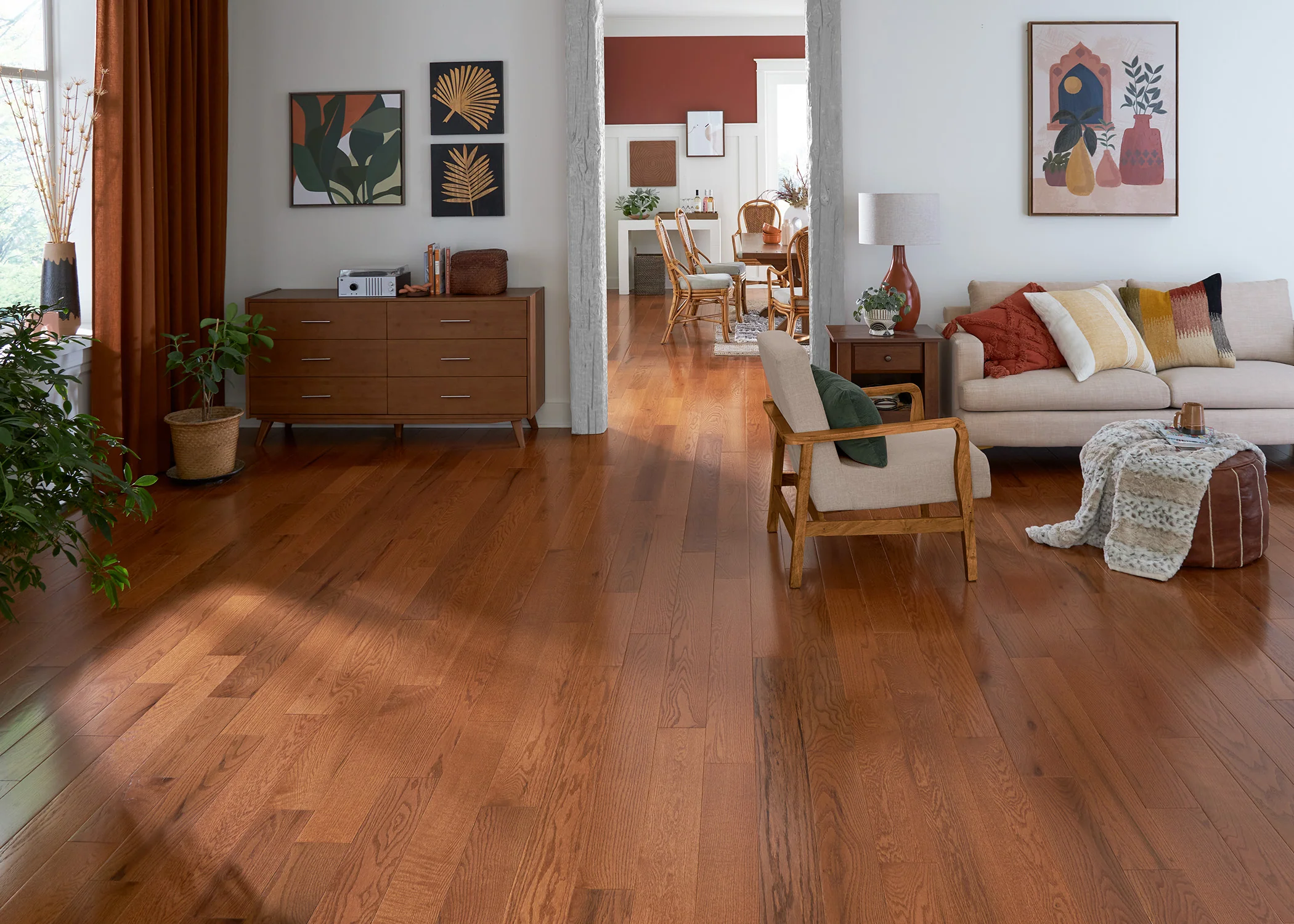 3/4 in. Classic Gunstock Oak Solid Hardwood Flooring - Sample - Image 2