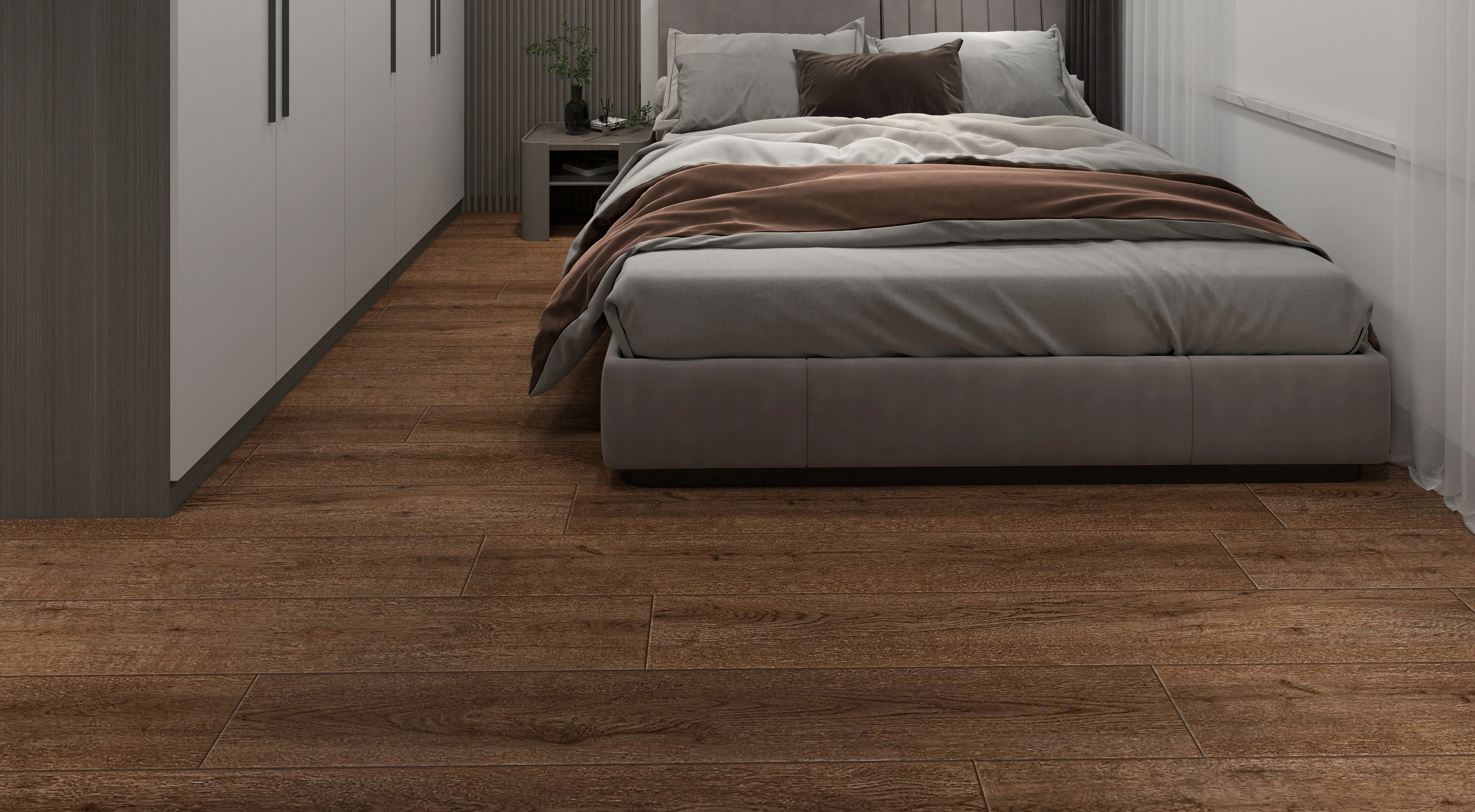 4.6mm w/pad Autumn Orchard Oak Watrprf Rigid Vinyl Plank Flooring - Sample - Image 2
