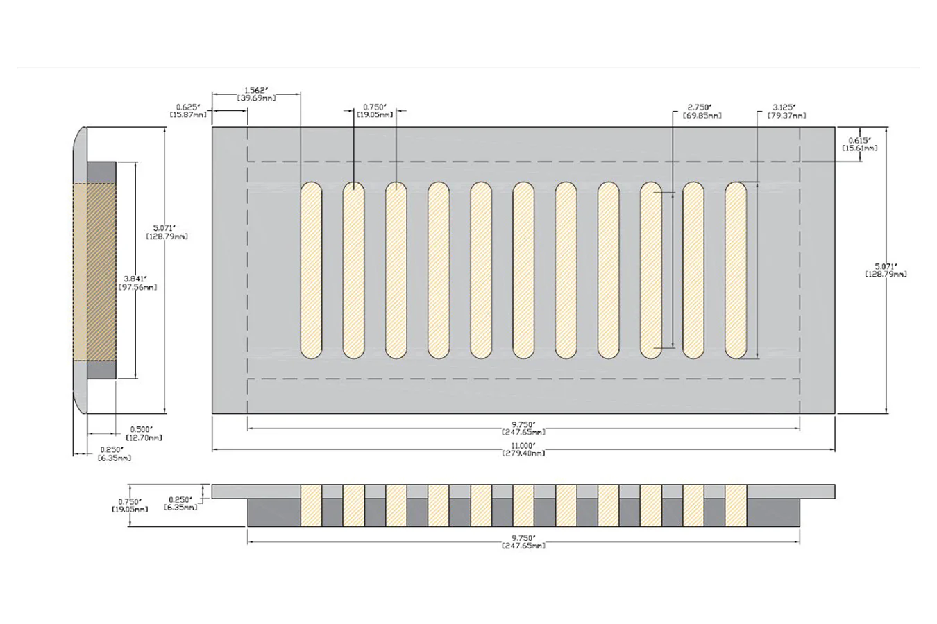 4 x 10 Sierra Redwood Drop In Grill - Image 2