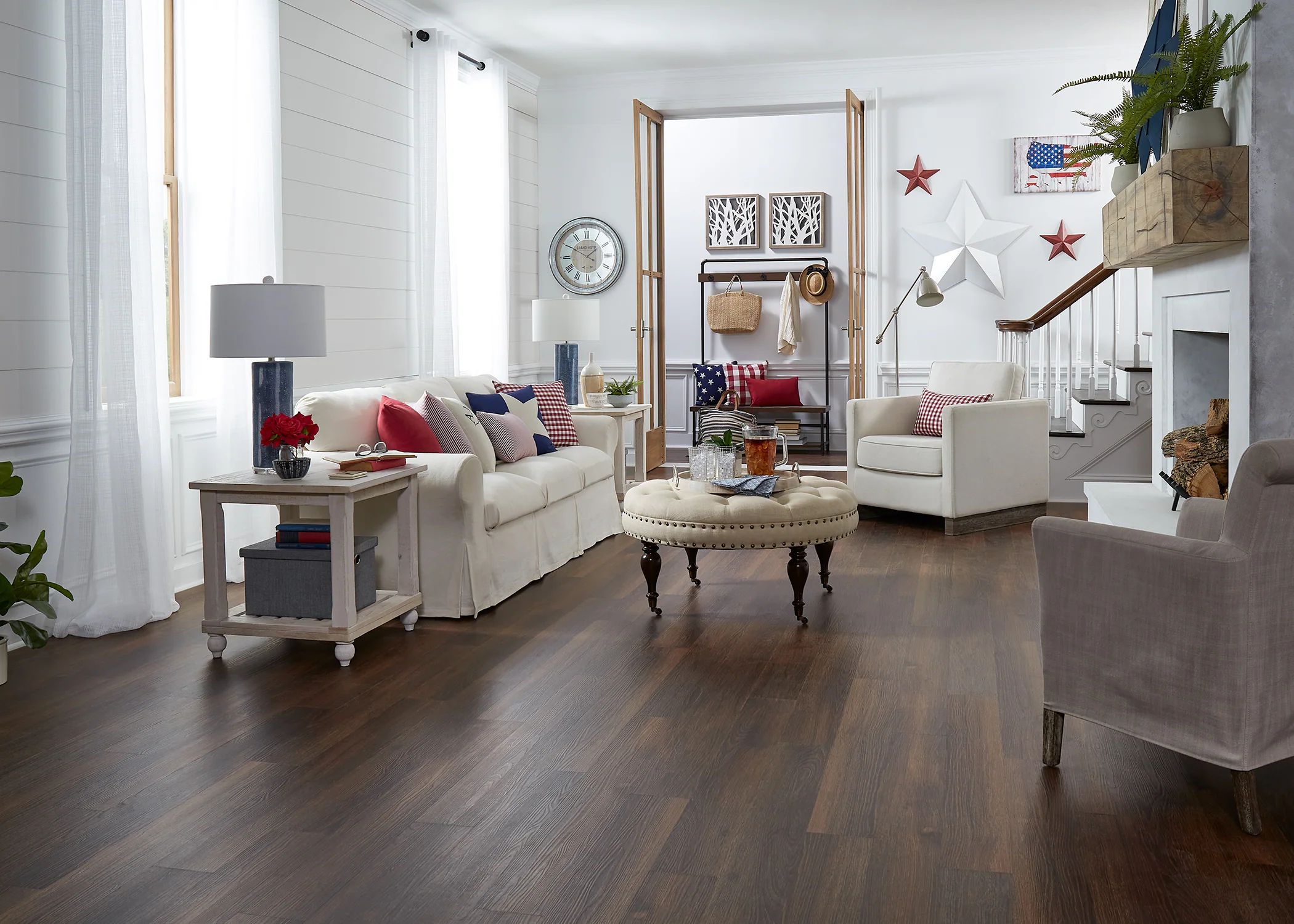 5mm w/pad Rivers Edge Oak Waterproof Rigid Vinyl Plank Flooring 5.75 in. Wide x 48 in. Long - As-Is - Stack Out - 438.61 Sq. Ft. - Image 2