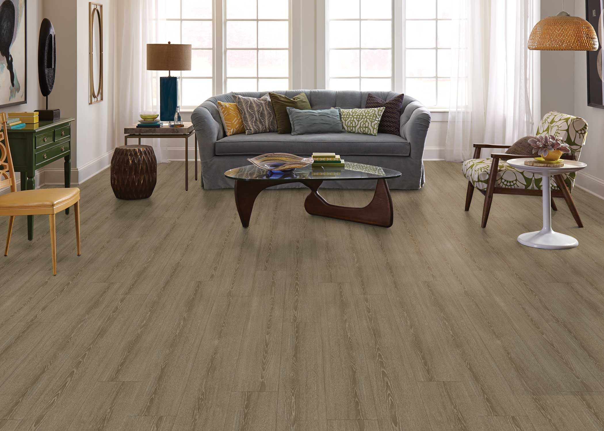 8mm w/pad Bayside Cottage Oak Waterproof Rigid Vinyl Plank Flooring - Sample - Image 2