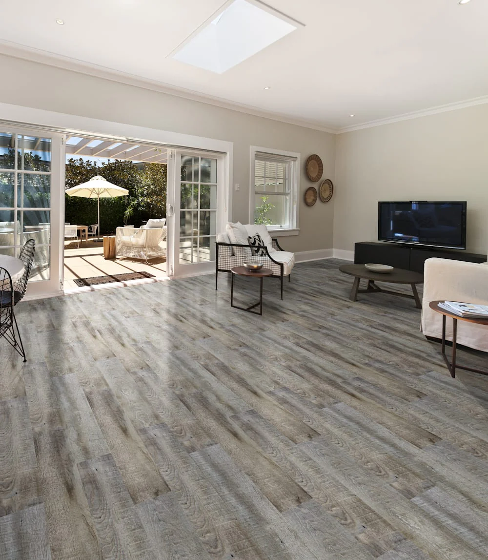 8mm w/pad Crystal Cove Grey Waterproof WPC Vinyl Plank Flooring 6 in. Wide x 48 in. Long - Image 2