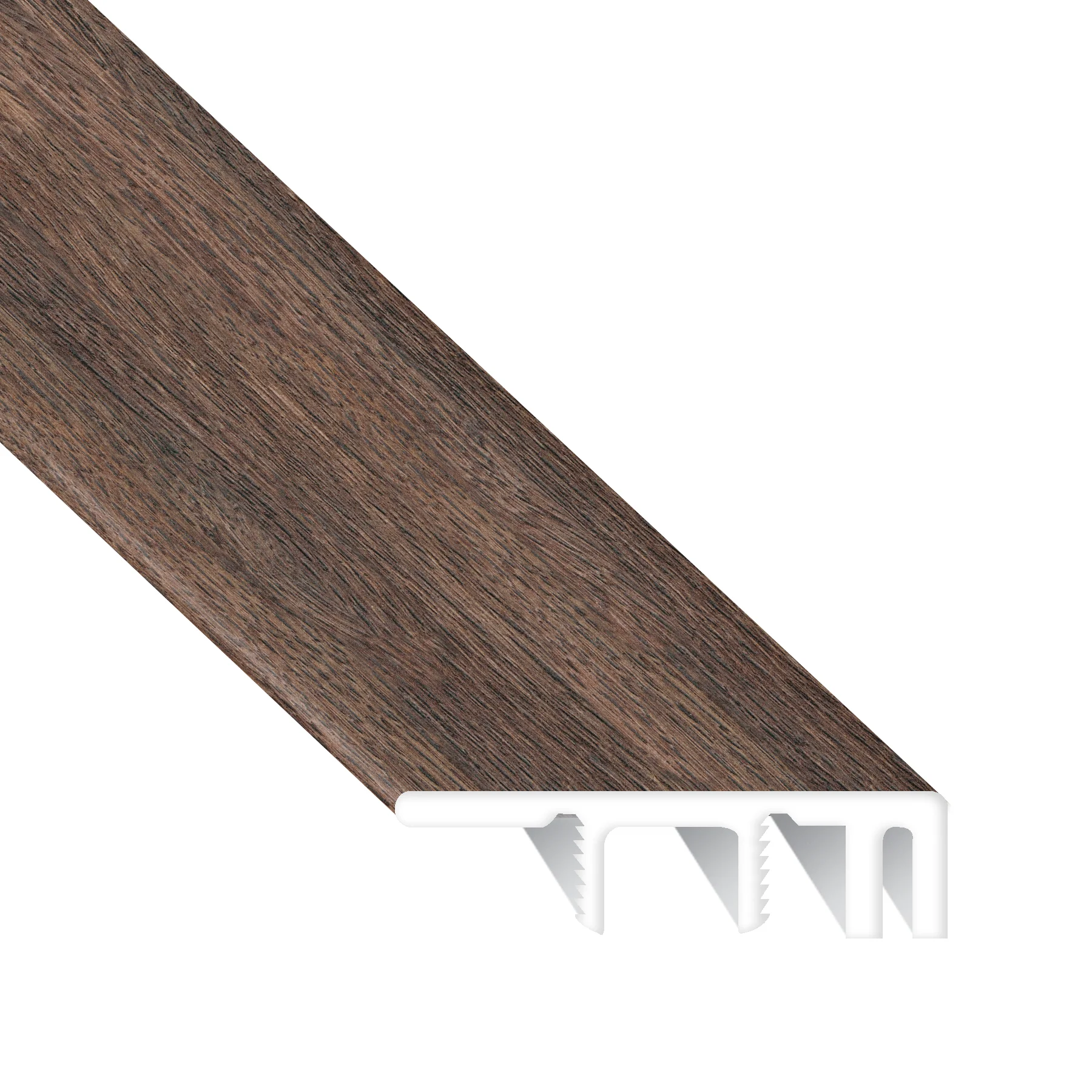 Antique Wood Medley Waterproof Laminate 1.5 in. Wide x 7.5 ft. Length End Cap