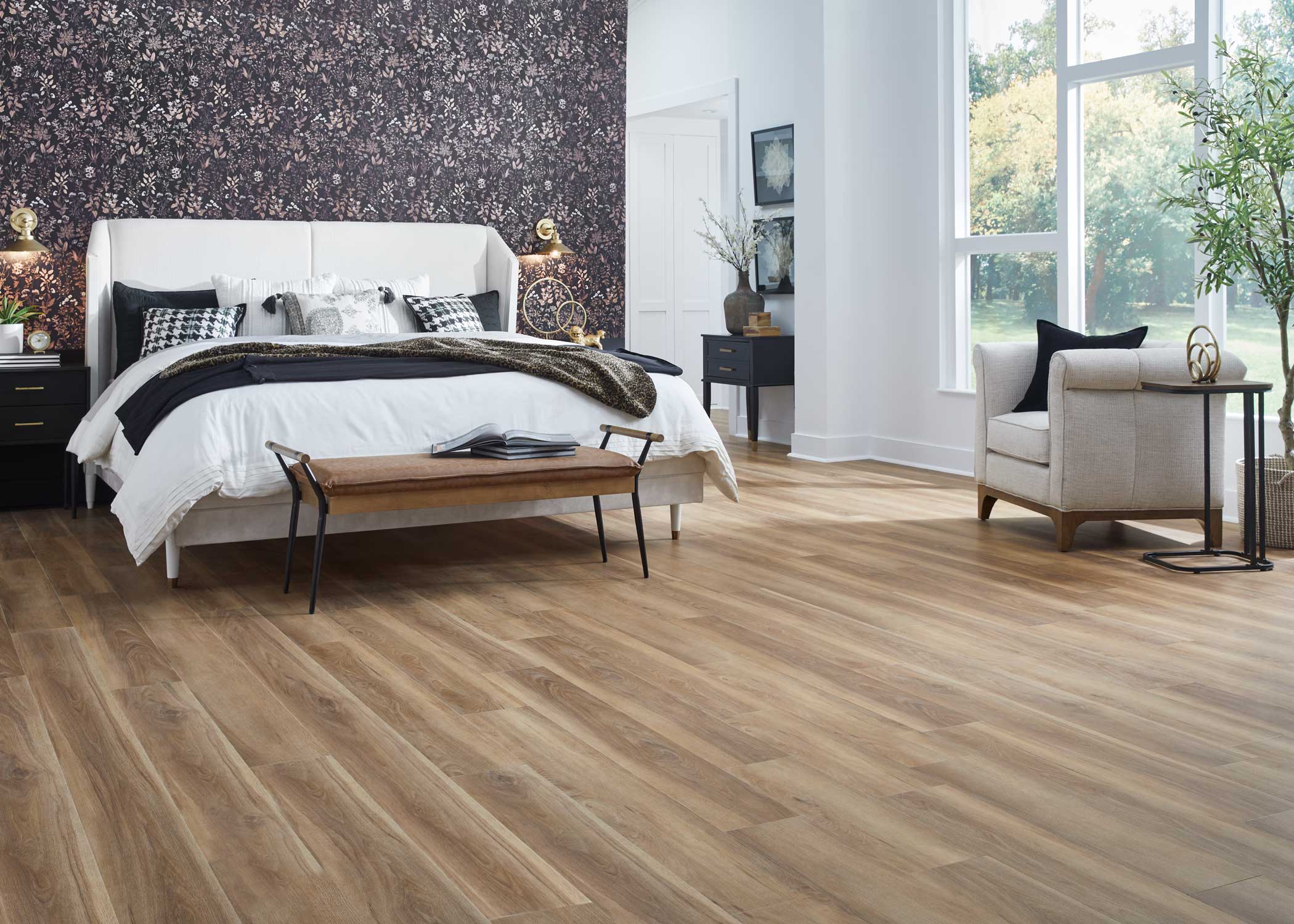 5mm w/pad Shoreway Oak Waterproof Rigid Vinyl Plank Flooring 7.1 in. Wide x 48 in. Long - Image 2
