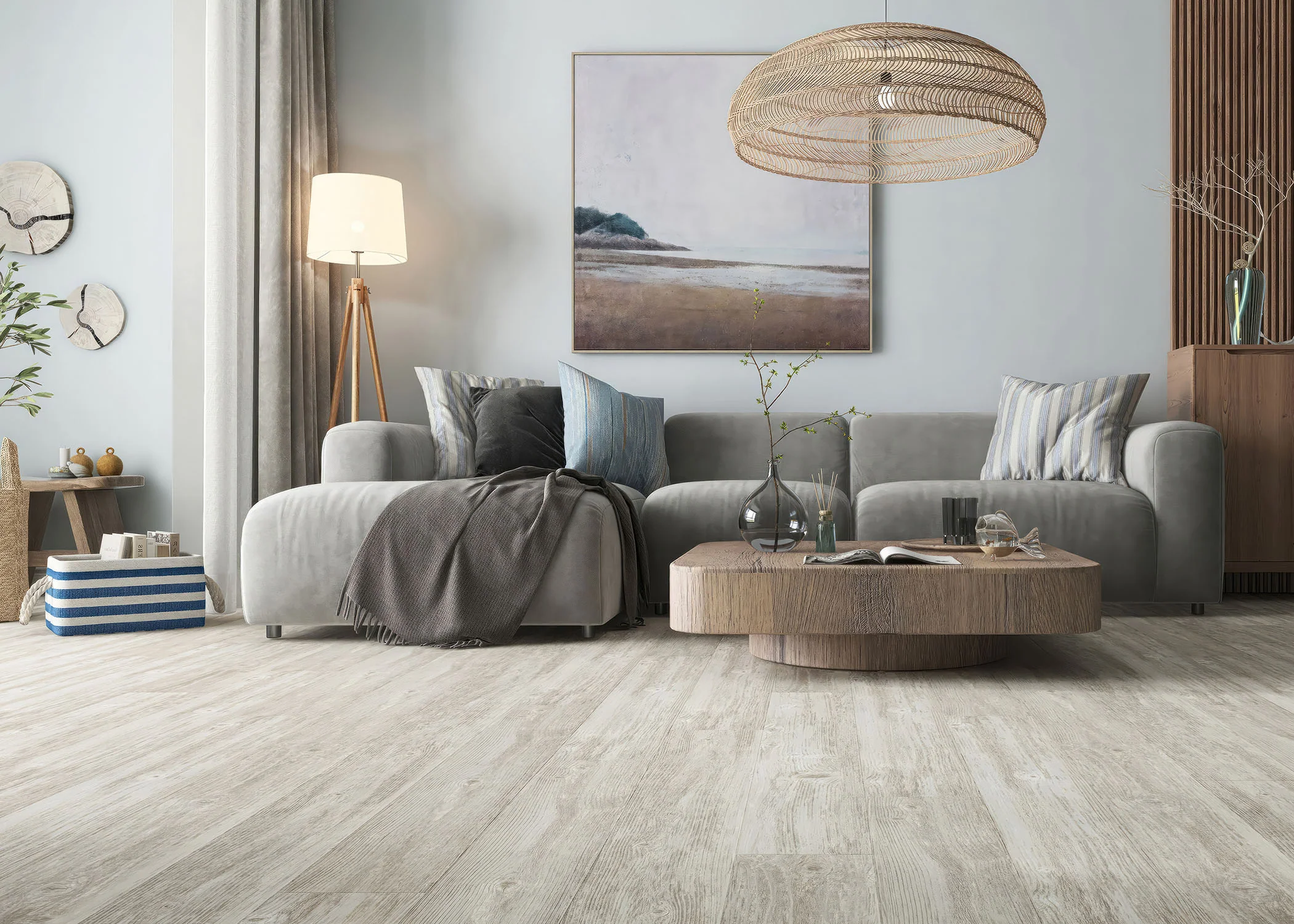 5mm w/pad Mountain Breeze Pine Waterproof Rigid Vinyl Plank Flooring 7.09 in. Wide x 48 in. Long - Image 3