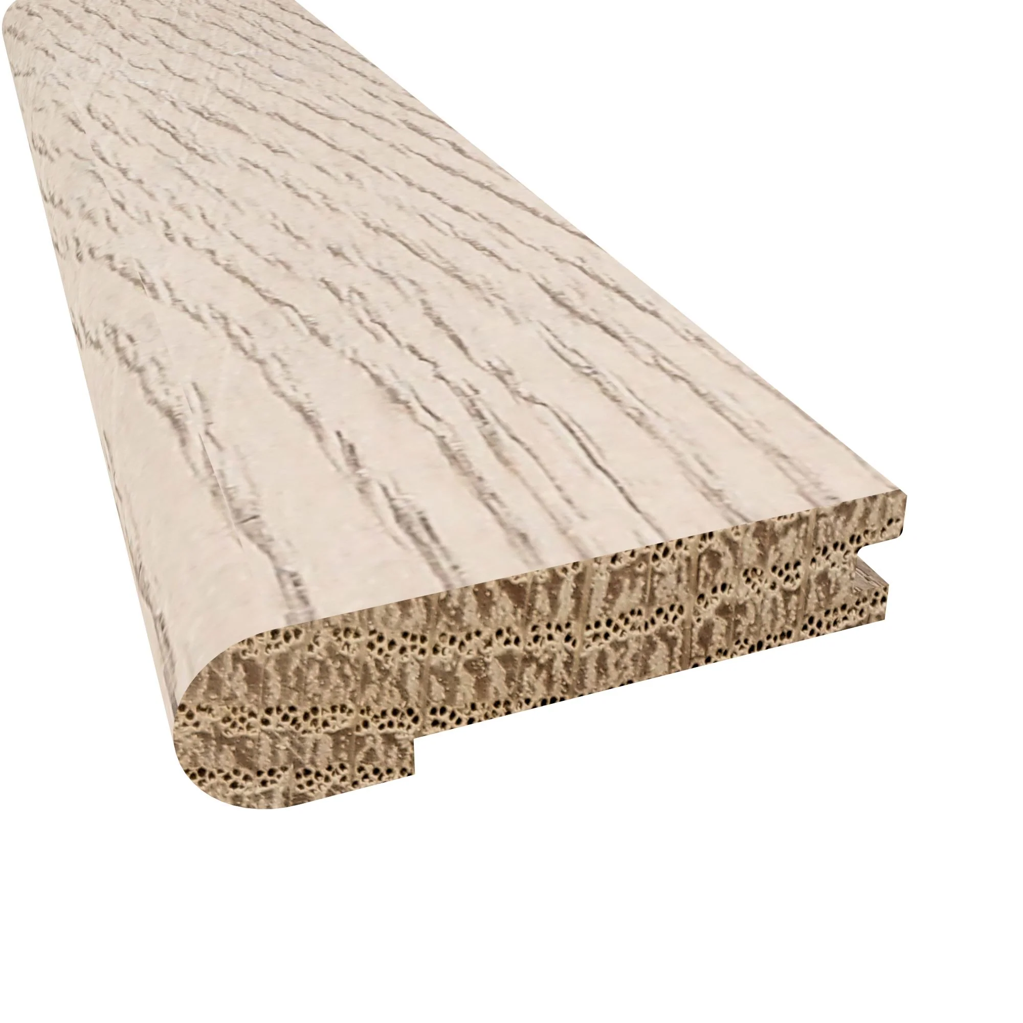 Prefinished Cobble HIll Chevron Hardwood 5/8 in. Thick x 2.75 in. Wide x 78 in. Length Stair Nose