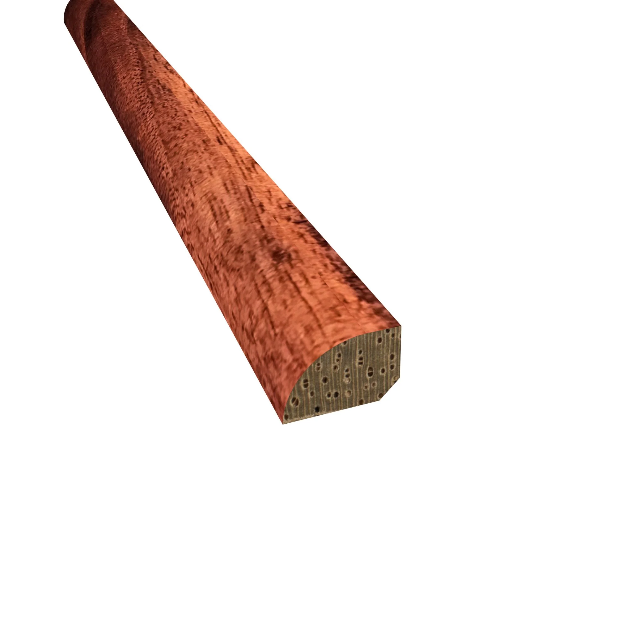 Prefinished Jasper Mahogany Hardwood 1/2 in. Thick x 0.75 in. Wide x 78 in. Length Shoe Molding
