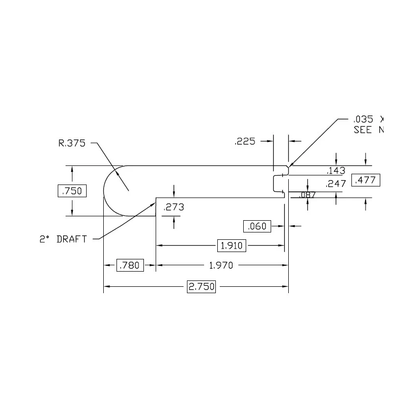 Prefinished Maple Hardwood 7/16 in. Thick x 2.75 in. Wide x 78 in. Length Stair Nose - Image 2