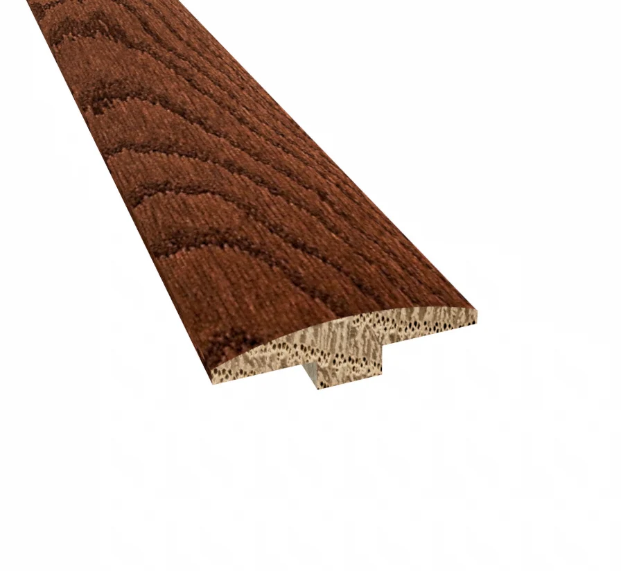 Prefinished Saddle Oak 2 in. Wide x 6.5 ft. Length T-Molding