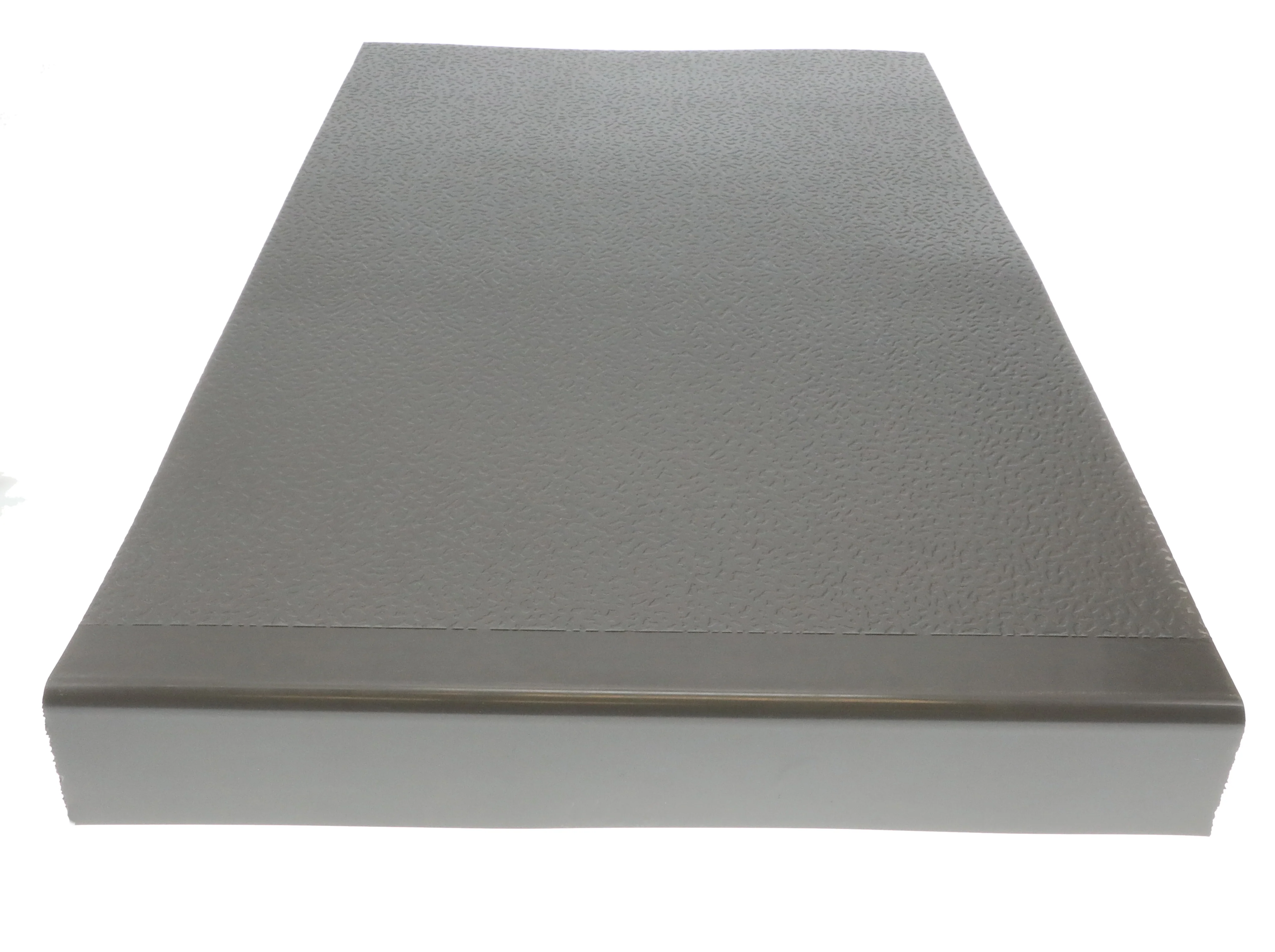 Rubber Hammered Stair Tread and Riser Square Nose 20.63"x 48" Charcoal