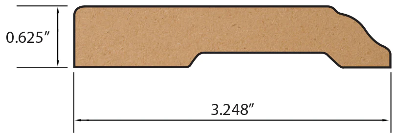Tobacco Road Acacia Vinyl 3.25 in wide x 7.5 ft Length Baseboard - Image 2