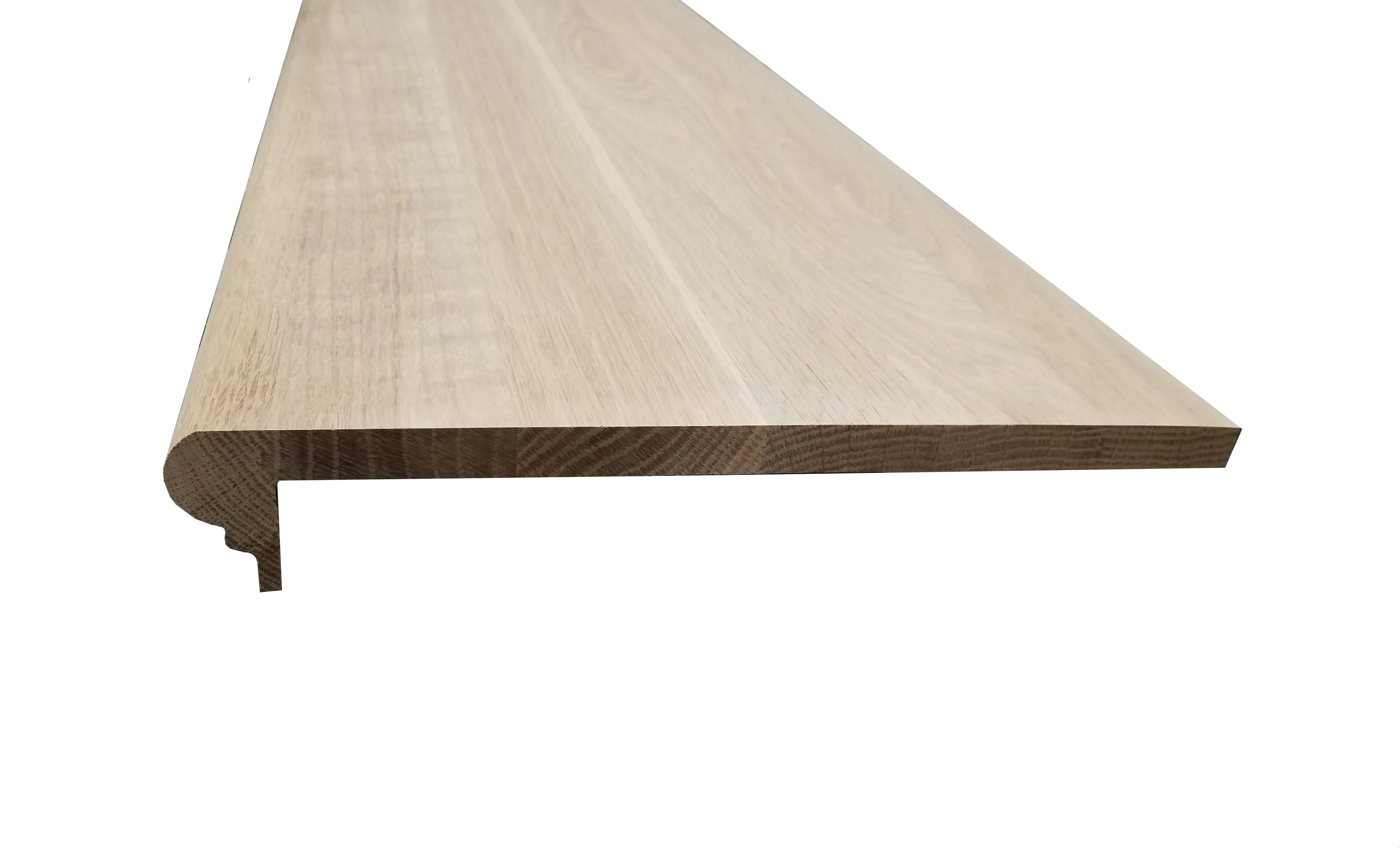 Unfinished Solid Wood White Oak 5/8 in. Thick x 11.5 in. Wide x 36 in. Length Retrofit Stair Tread