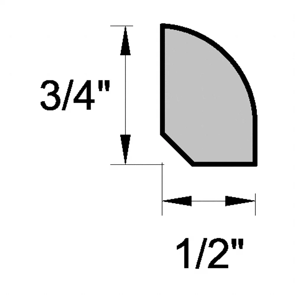 Unfinished White Oak 3/4 in. Tall x 1/2 in. Wide x 8 ft. Length Shoe Molding - Image 2